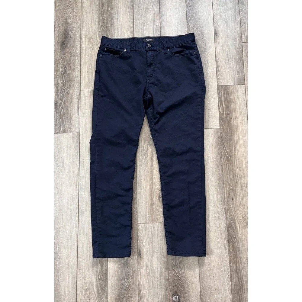 Banana Republic Travel Slim Blue Straight Leg Chino Pants Mens Sz 34x30